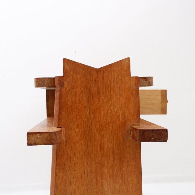 Oak Console Table attributed to Guillerme et Chambron, 1950s-1960s For Sale - Image 9 of 16