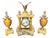 Column Mantel Clock with Cassolettes, Set of 3 For Sale