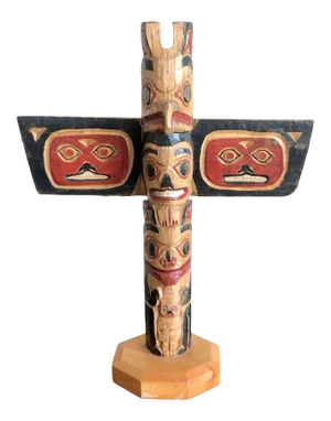 Mid 20th Century Vintage Pacific Northwest Carved Totem