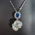 Metal Oval Sapphire, Diamond and South Sea Pearl Platinum Pendant Necklace - Fei Liu For Sale - Image 7 of 8