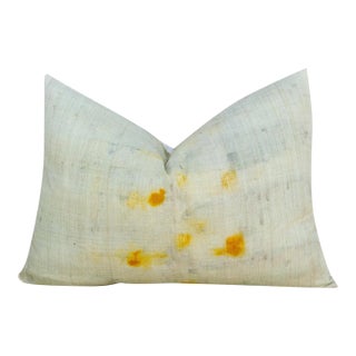 Vintage Priyam Tie Dyed Organic Silk Lumbar Pillow For Sale