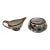 1960s Ken Edwards El Palomar Folk Art Tonala Pottery 2pc Set Covered Sugar Bowl and Creamer For Sale