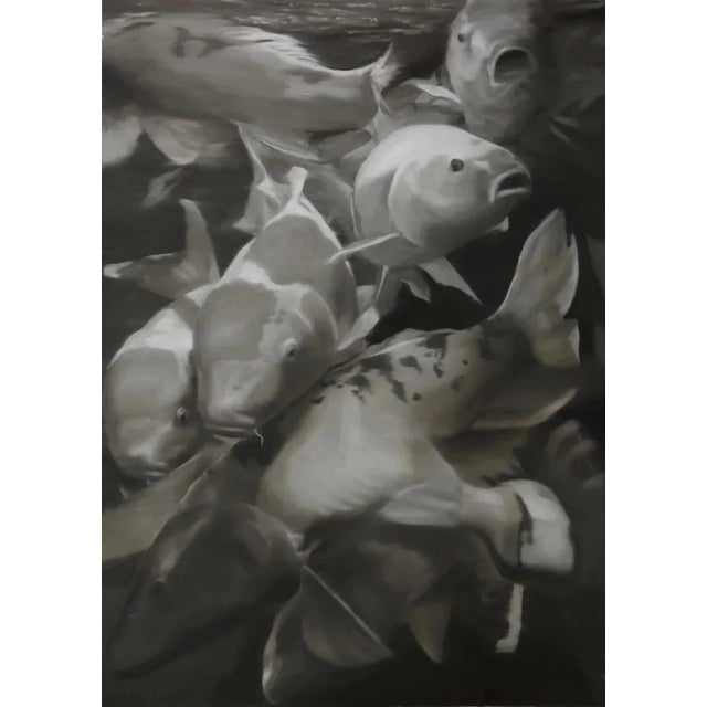 Wang Dianyu, Fishes in Tank, 2021, Oil on Canvas, in Flawless conditions. This piece is attributed to the mentioned...