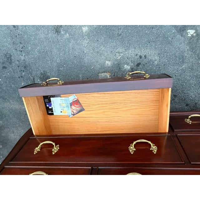 Henkel Harris Solid Mahogany Bombe Style Dresser For Sale - Image 17 of 17