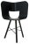 Tria Chair with Black Open Pore Seat by Colé Italia For Sale