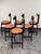 Michael Oren Design Custom Porter Place Style Swivel Faux Leather Counter Stools, Set of Six For Sale - Image 4 of 12
