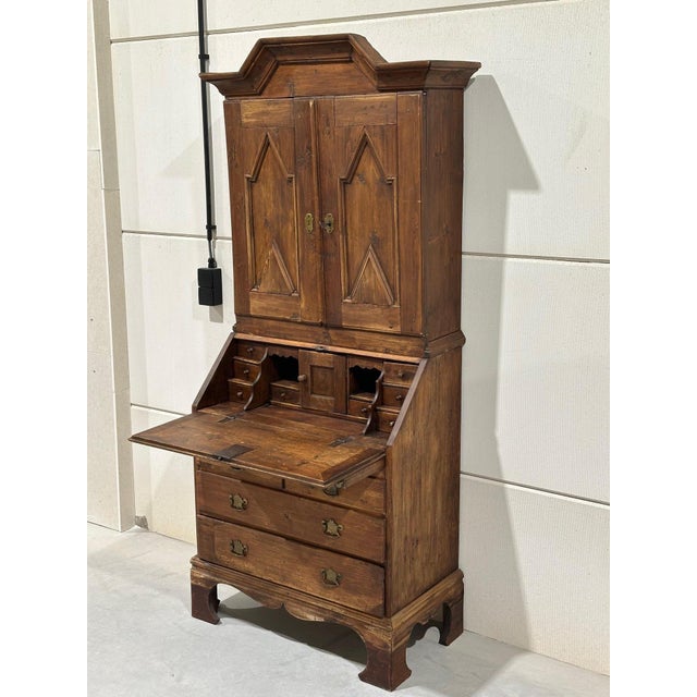 Antique Secretary Bookcase in Pine For Sale - Image 9 of 9