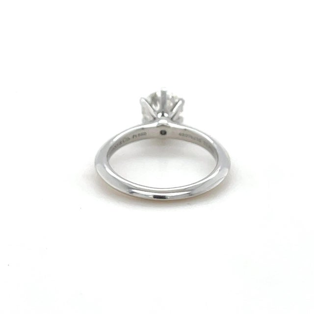 Tiffany and Co. Tiffany & Co., 1.09 Carat Diamond Engagement Ring, Size 5 For Sale - Image 4 of 5
