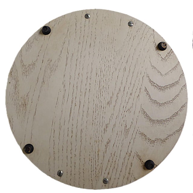 1960s Vintage Georges Briard Ceruse Oak Finish W. Ceramic Tile Cheese Board 1969 For Sale - Image 5 of 10