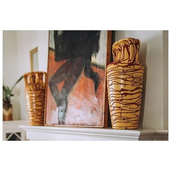 1960s “Social Realist" Ceramic Urns - A Pair For Sale - Image 4 of 11