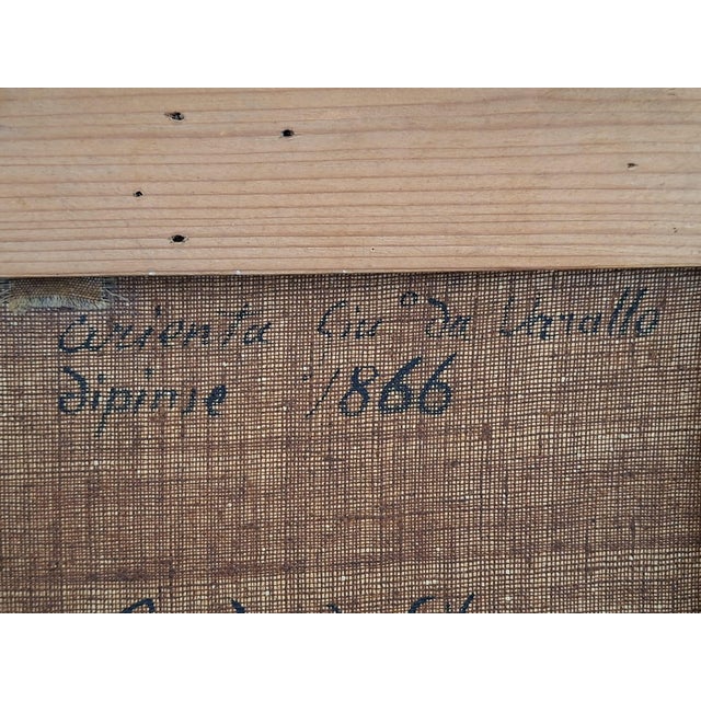 Portrait of Knight Giovanni Guido da Cilavegna, Portrait, 1866, Oil on Canvas For Sale - Image 8 of 13