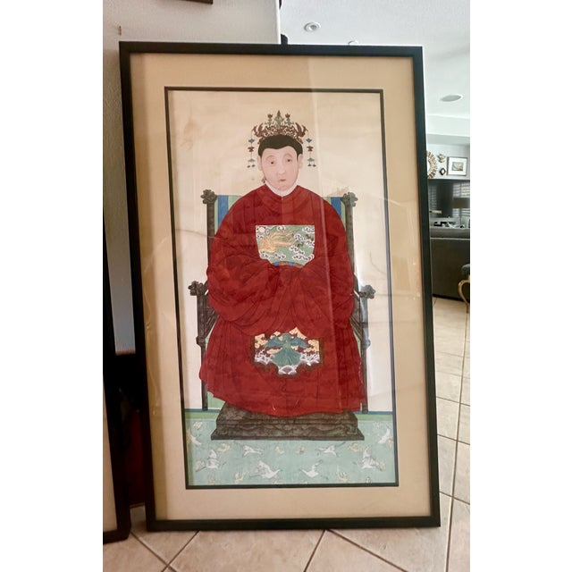 Pair Large Korean Ancestral Portraits 18th/19 Century Joseon Dynasty For Sale - Image 4 of 18