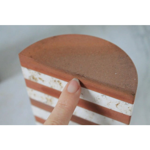 Fratelli Mannelli Striped Italian Travertine Bookends For Sale - Image 9 of 13