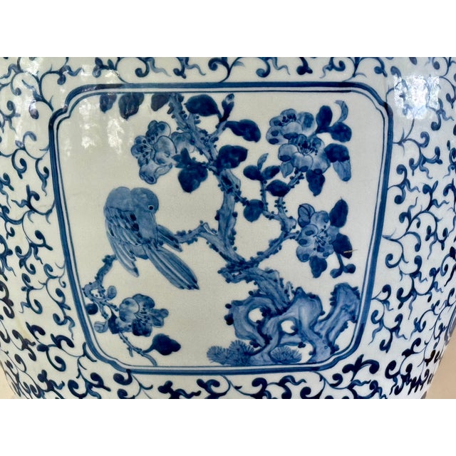 19th Century 19th Century Chinese Blue and White Porcelain Jardiniere For Sale - Image 5 of 15