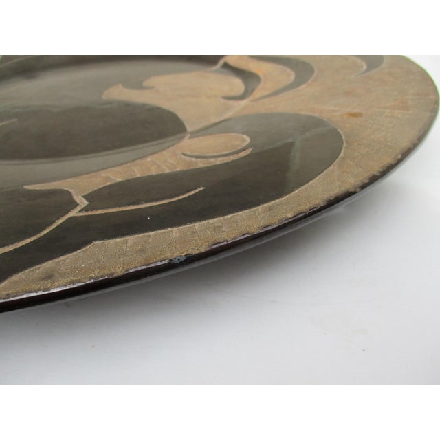 Art Brut Stoneware Horse Charger Circa 70s For Sale - Image 9 of 11