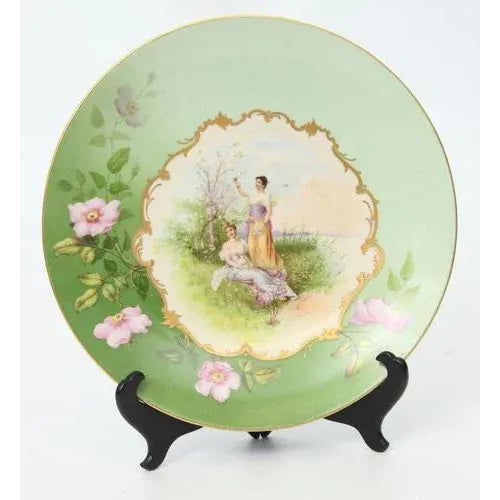 Decorative Porcelain Plate, 1890s For Sale - Image 3 of 6