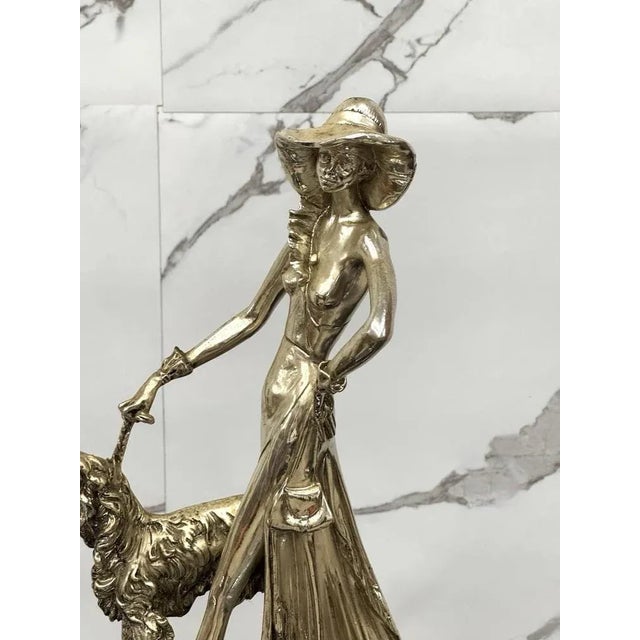 1970s Art Deco Silver-Plated Resin Sculpture by Amilcare Santini, 1970 For Sale - Image 5 of 13