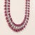 Vintage Ruby & Diamond Triple Row Collar Necklace 14K White Gold | Circa 1990 This exquisite vintage necklace showcases a...