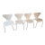 Vintage Fritz Hansen Model 3107 White Chair For Sale