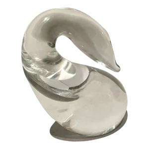 1970s Steuben Glass Goose