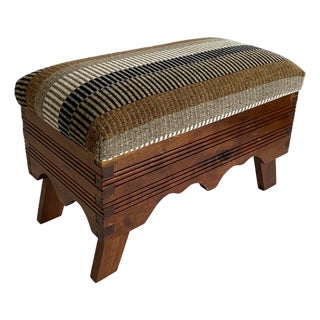 Arts & Crafts Upholstered Foot Stool For Sale
