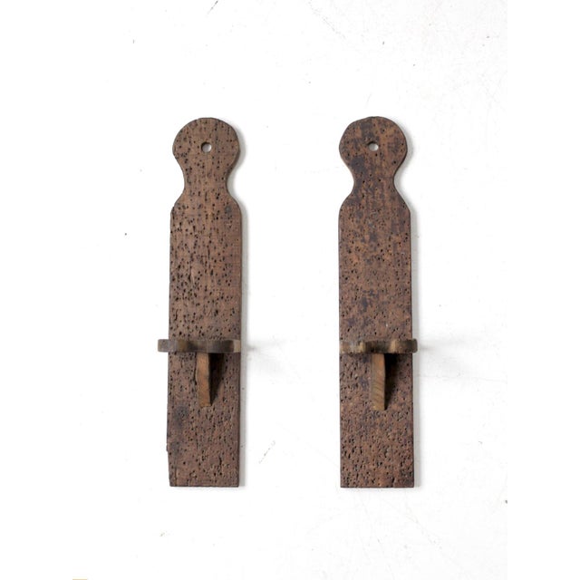 Antique Yarn Swift Brackets Pair For Sale - Image 12 of 12