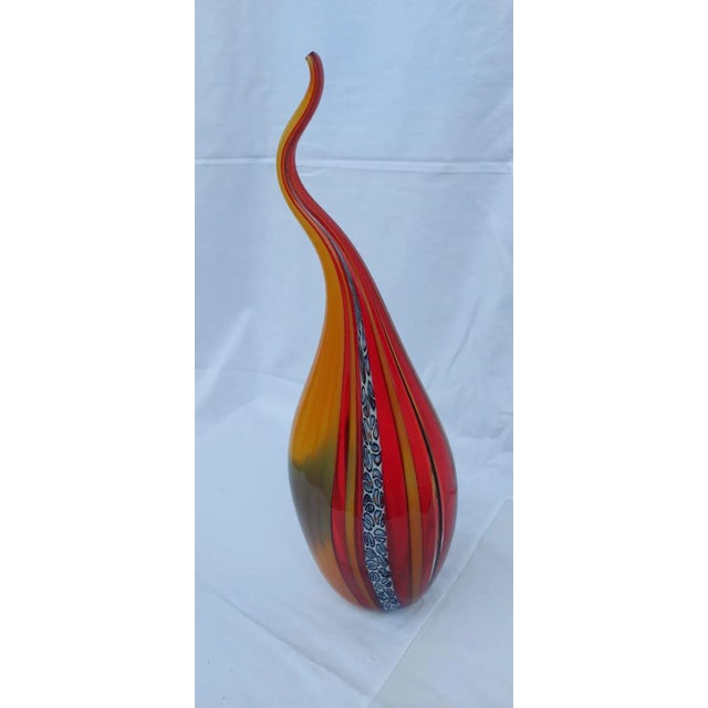 Mid-Century Modern Vintage Murano Glass Vase by Loredano Rosini For Sale - Image 3 of 6