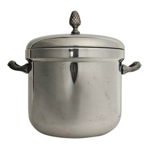 Mid Century International Silver Co. SIlverplated Ice Bucket With Ice Gripper Tongs