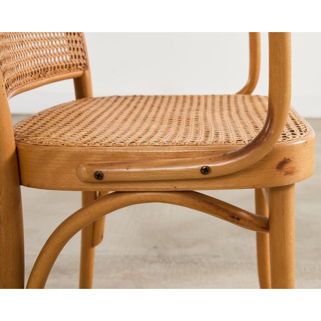 Set of Four Thonet Prague Bentwood Armchairs by Josef Hoffman For Sale - Image 17 of 18