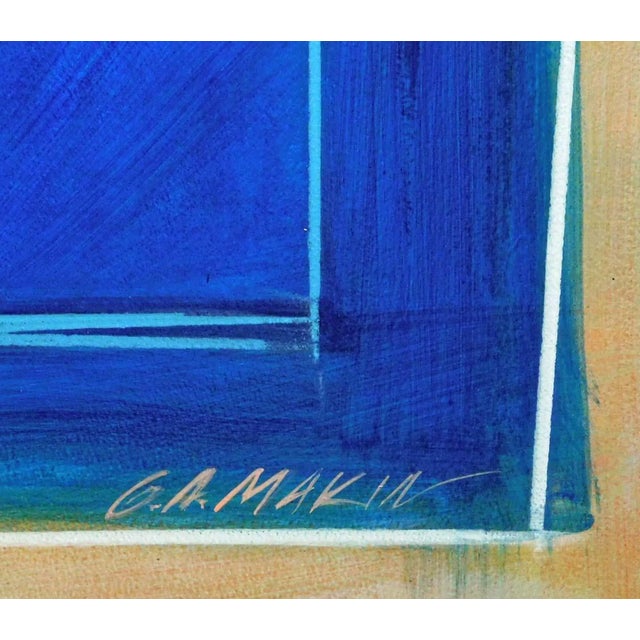 Impressionist Alex Makin "Untitled" Hand Signed Original Mixed Media Art Artwork For Sale - Image 3 of 3