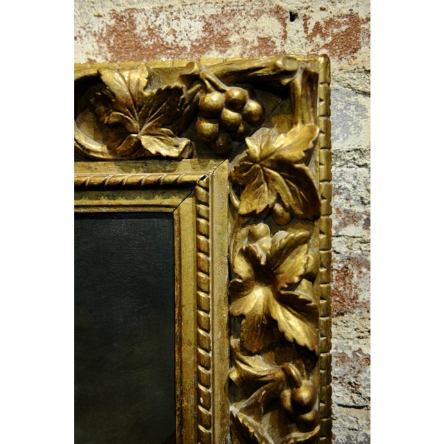 Metal John Singleton Copley Attributed 18th Century Oil Painting "Portrait of a Girl With Lute" For Sale - Image 7 of 12