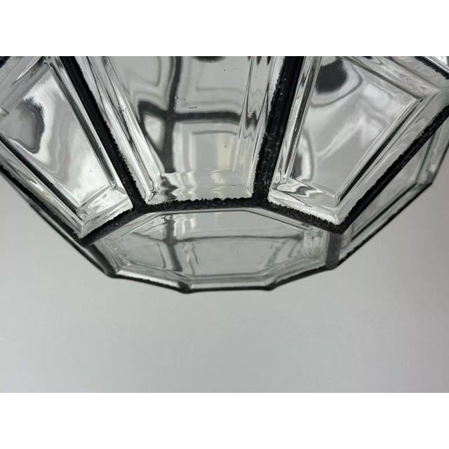 Space Age Ceiling Lamp in Glass & Brass from Glashütte Limburg Germany, 1970s For Sale - Image 14 of 18