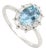 1.38ct Aquamarine & Diamond Vintage Statement Ring in 14k White Gold Size 5 For Sale