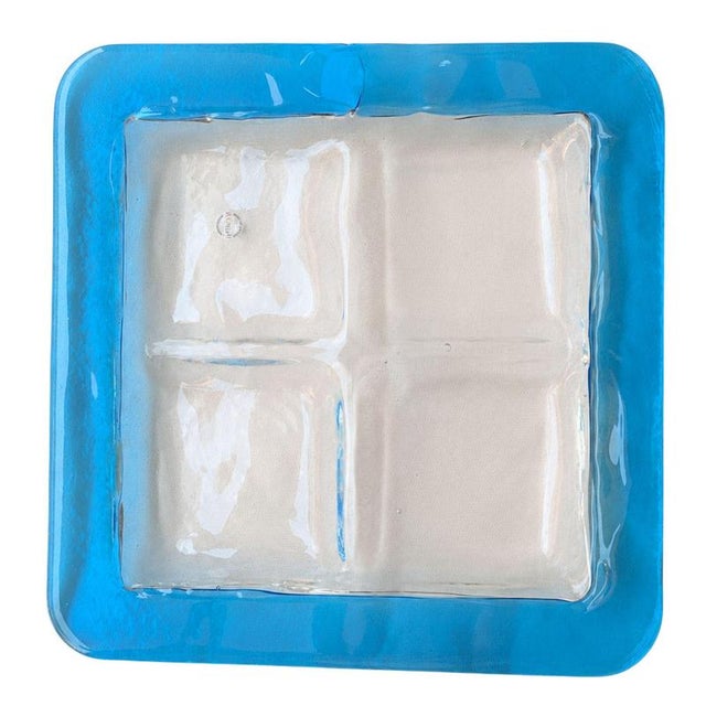 Centerpiece Tray in Blue Murano Glass from Venini, 1970s For Sale - Image 9 of 9