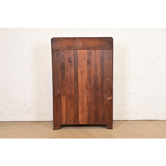 R. J. Horner Style Antique Victorian Carved Oak Bookcase, Circa 1890s For Sale - Image 11 of 12