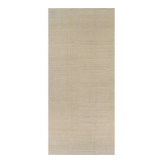 Rug & Kilim’s Oversized Contemporary Textural Solid Rug in Beige Tones - 10x22 For Sale