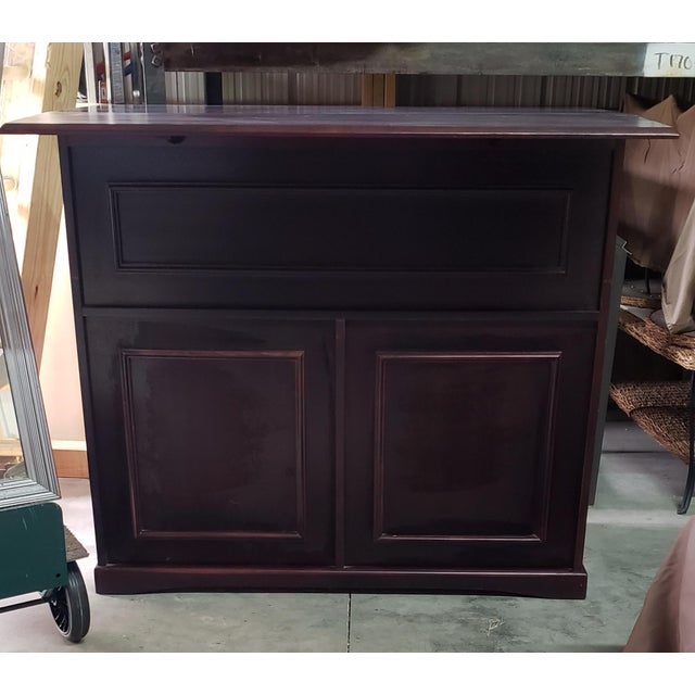 Antique MidCentury Modern Cherry Wood Bar Chairish