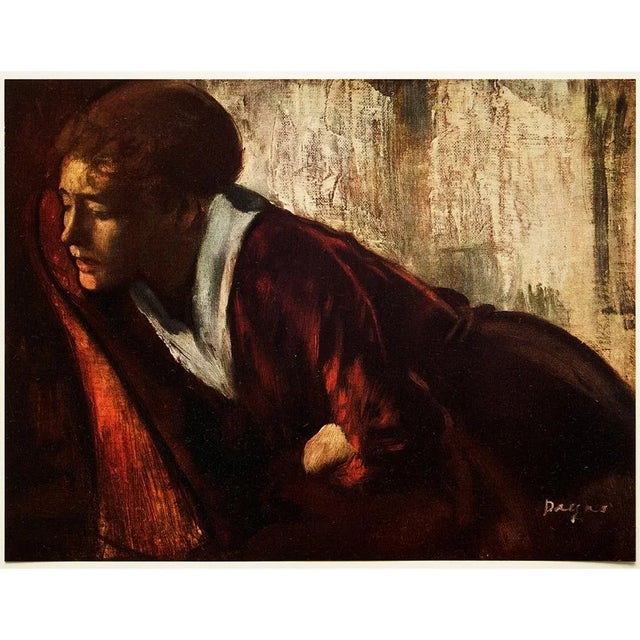 Paper 1950s After Edgar Degas "Melancholy", First Edition Full-Color Vintage Print For Sale - Image 7 of 8