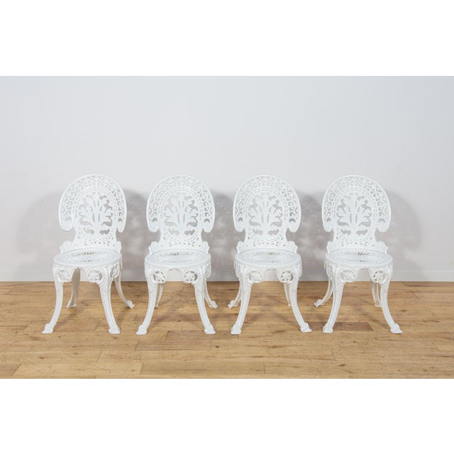 Victorian Aluminium Garden Dining Set, United Kingdom, 1950s, Set of 5 For Sale - Image 17 of 18
