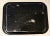 Hand Painted Horse Drawn Carriage Black Metal Tray by Clement For Sale - Image 4 of 7