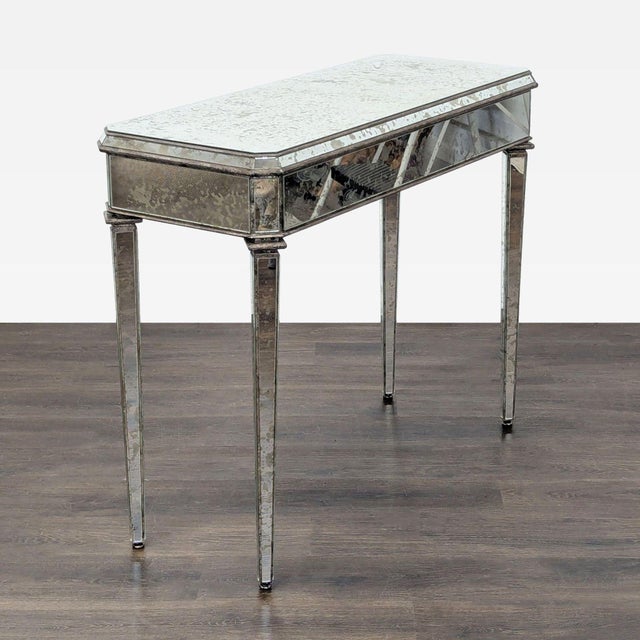Traditional Currey & Company Mirrored Console Table For Sale - Image 3 of 10