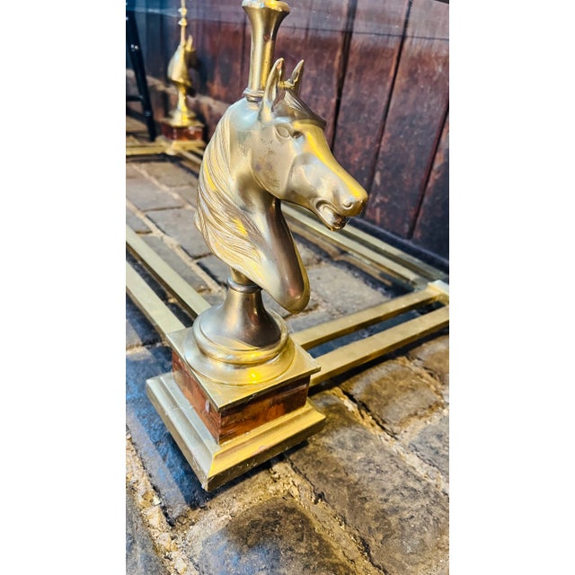 Brass "Cheval" Horse Head Coffee Table by Maison Charles, France For Sale - Image 9 of 12