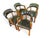 English Armchairs in Green Leather, Set of 4 For Sale - Image 3 of 8