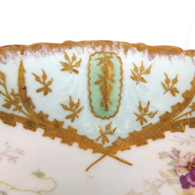 1900 - 1909 1900s Gorgeous Alfred Klingenberg Charles Dwenger Limoges Serving Bowl For Sale - Image 5 of 9