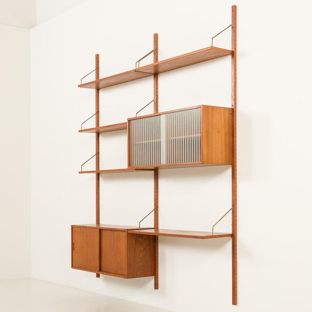 Vintage Two Bay Wall Unit from Hansen and Guldborg, 1960s For Sale - Image 15 of 16