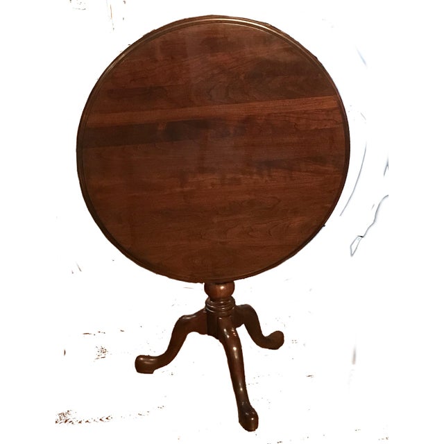 Ethan Allen Court Cherry Tilt Top Table Chairish
