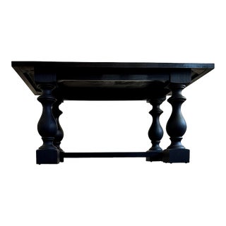 Restoration Hardware Black Monastery Dining Table For Sale