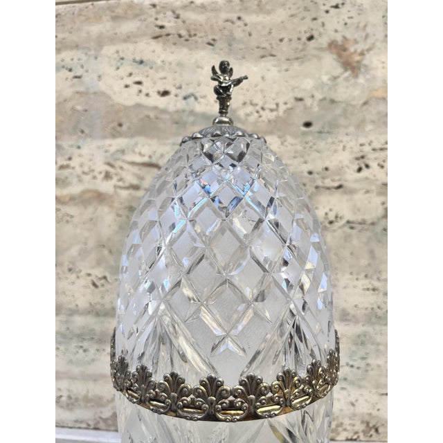 Faceted Crystal Table Lamp, 1950s For Sale - Image 3 of 7
