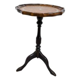 Vintage Leather Top Wine/Champagne Table For Sale