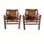 Arne Norell Buffalo Leather Safari Armchairs in the style of Arne Norell, 1970s, Set of 2 For Sale - Image 4 of 6